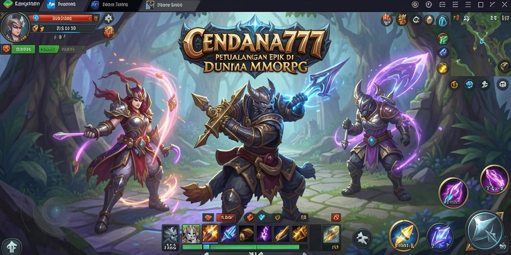 Tampilan mendebarkan dari gameplay MMORPG CENDANA777 yang menarik.