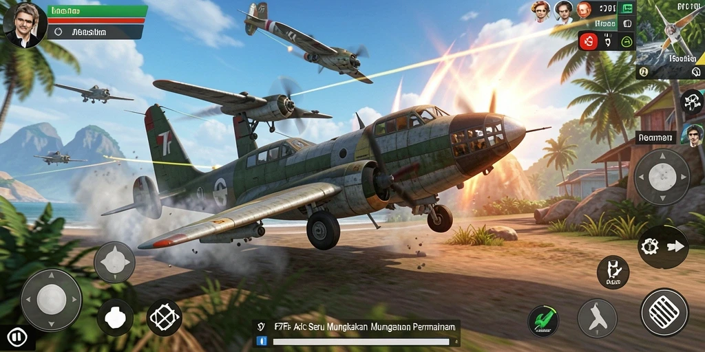 Tampilan gameplay F7F7 dengan aksi yang mendebarkan.