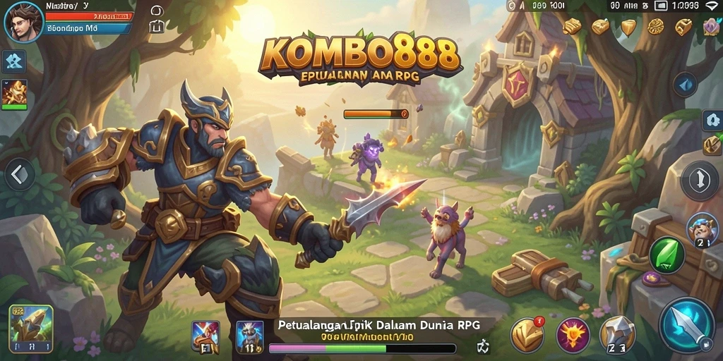 Tangkapan layar menunjukkan aksi seru dalam KOMBO88 RPG.