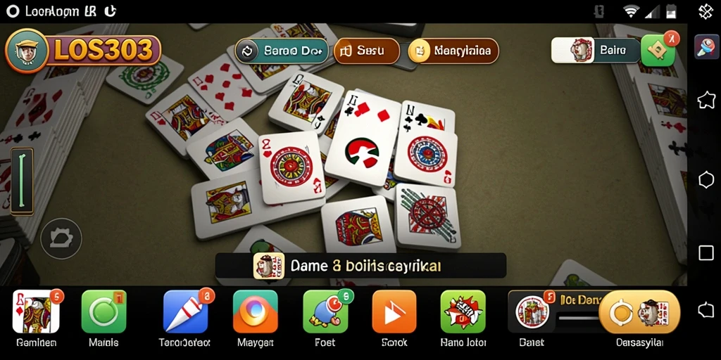 Tampilan gameplay seru dalam LOS303 saat bermain Domino.