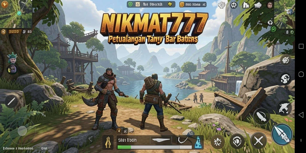 Tampilan gameplay NIKMAT777 menunjukkan dunia terbuka yang luas dan atraktif.