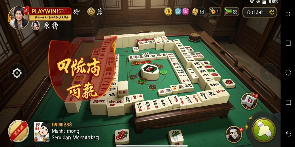 Tangkapan layar dari gameplay seru Mahjong di PLAYWIN123.