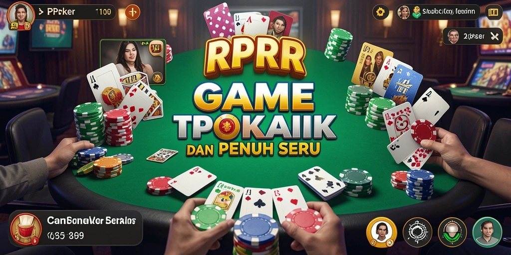 Screenshot utama RPRR menampilkan suasana bermain poker yang seru dan kompetitif.