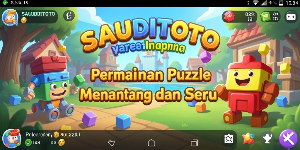 Tampilan gameplay SAUDITOTO menampilkan tantangan puzzle yang seru.