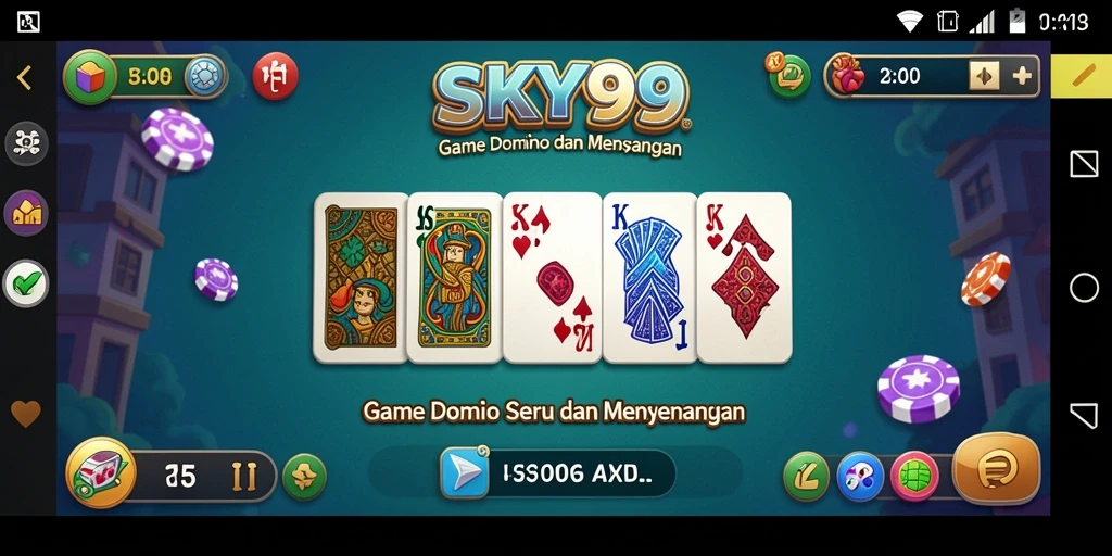 Tampilan gameplay domino yang menarik dan interaktif.