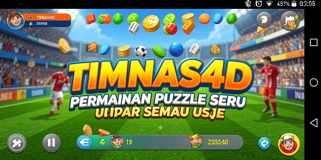 Tampilan seru gameplay puzzle di TIMNAS4D.