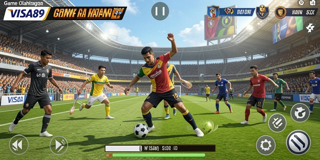 Screenshot gameplay <strong>VISA89</strong> menampilkan aksi olahraga yang seru.